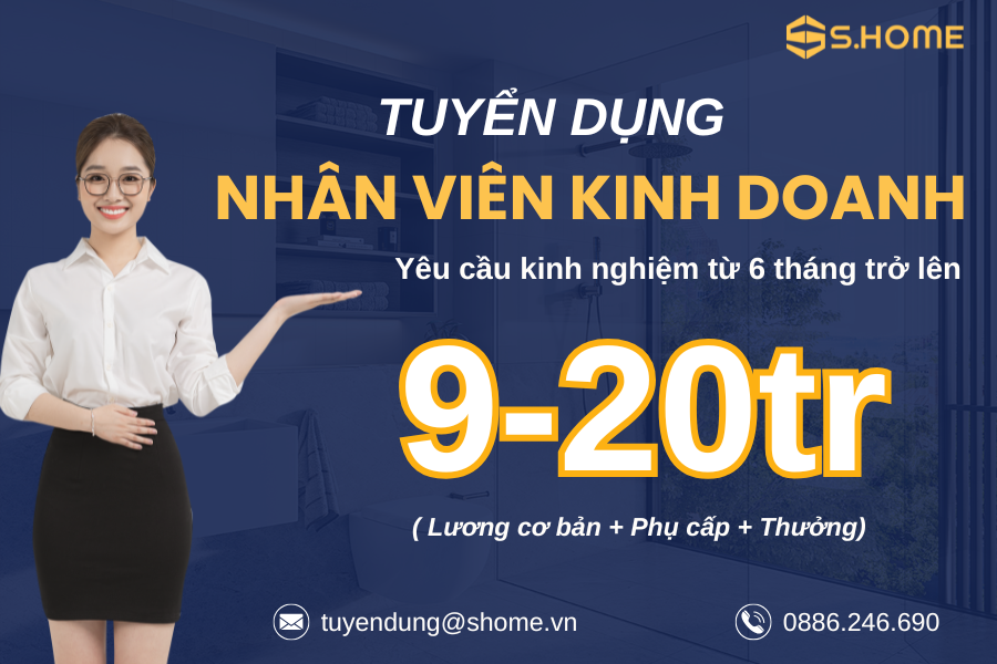TUYỂN DỤNG NHÂN VIÊN KINH DOANH ( YÊU CẦU KINH NGHIỆM TỪ 6 THÁNG TRỞ LÊN)